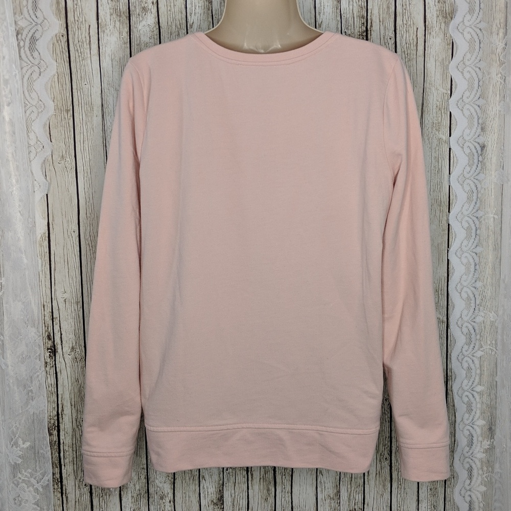 LOFT Light Pink 'Mon Doux Amour' Graphic Crewneck Sweatshirt - Picture 7 of 8